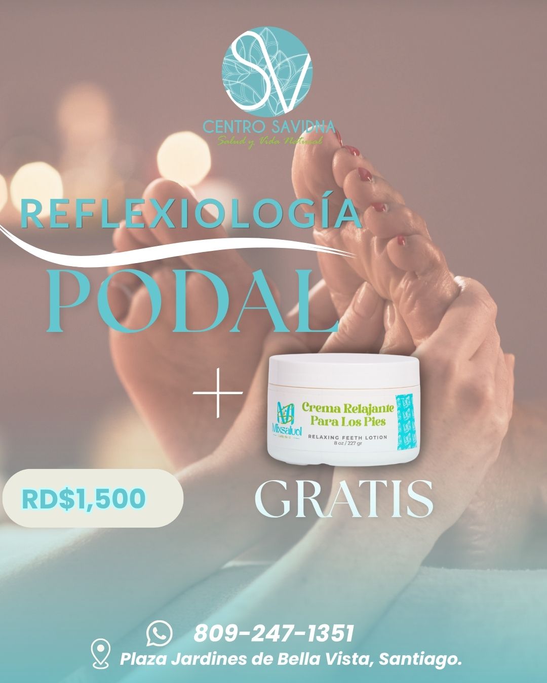 Reflexología Podal + Crema relajante GRATIS