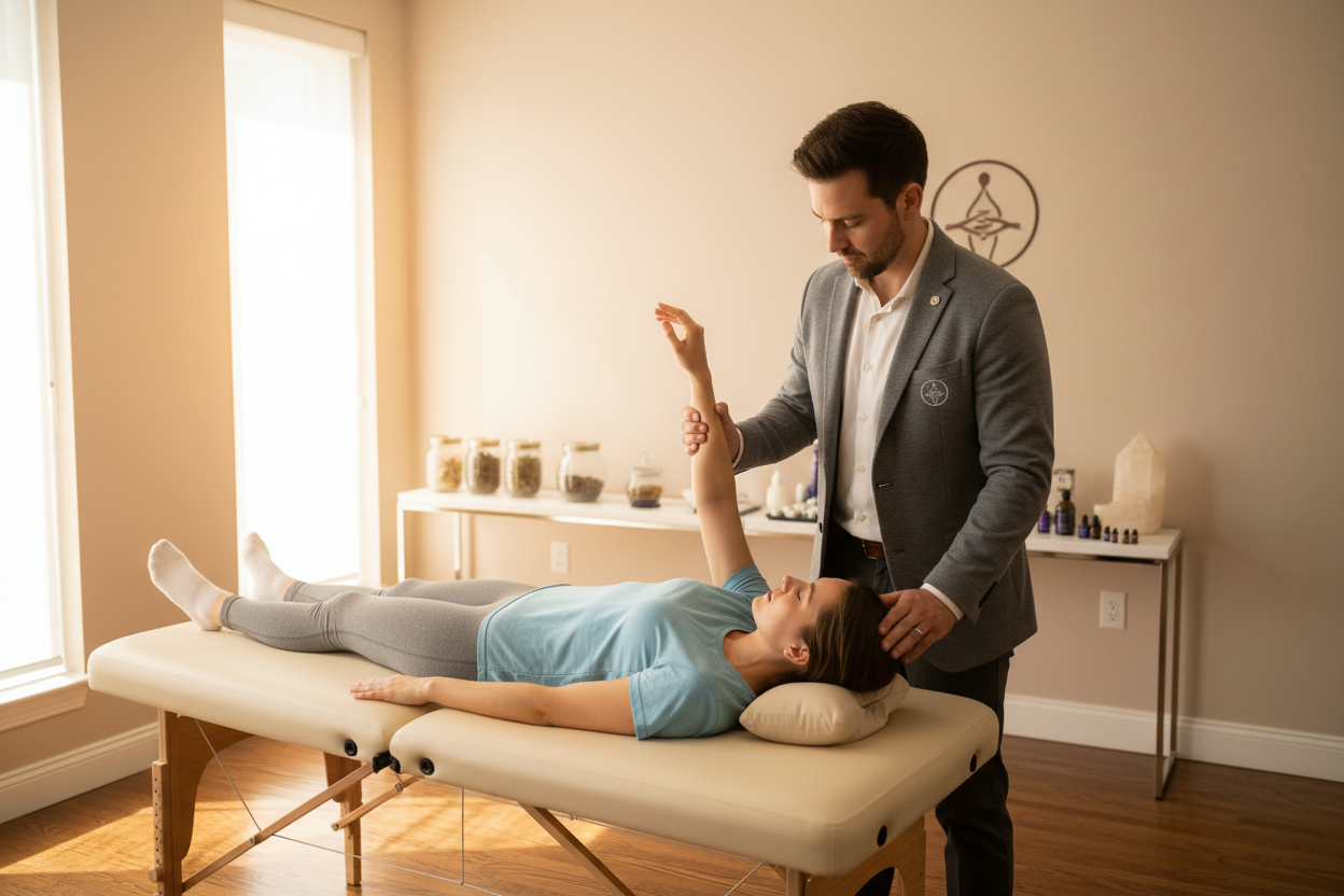 Consulta + balance kinesiológico co un paciente real