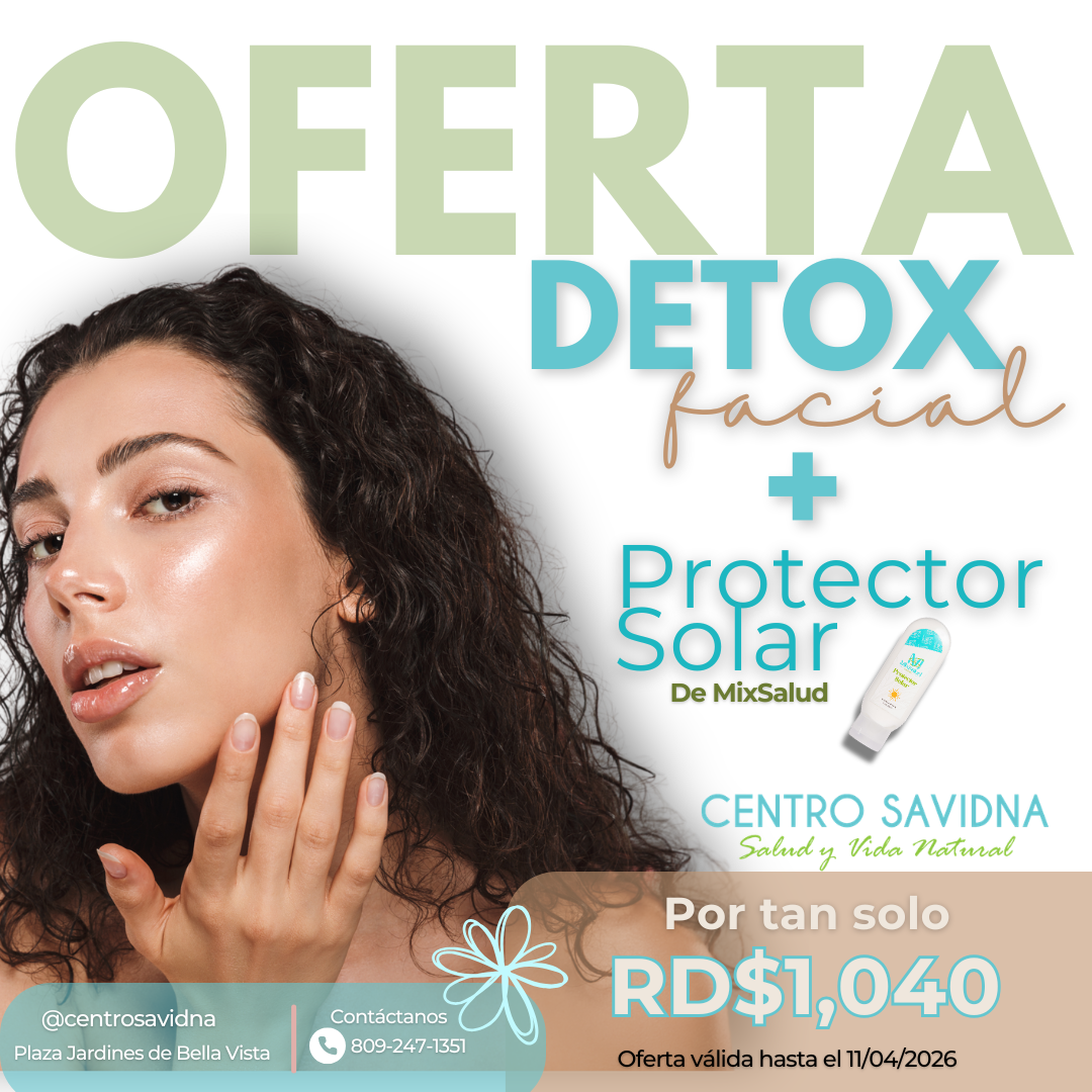 Detox facial + Protector solar