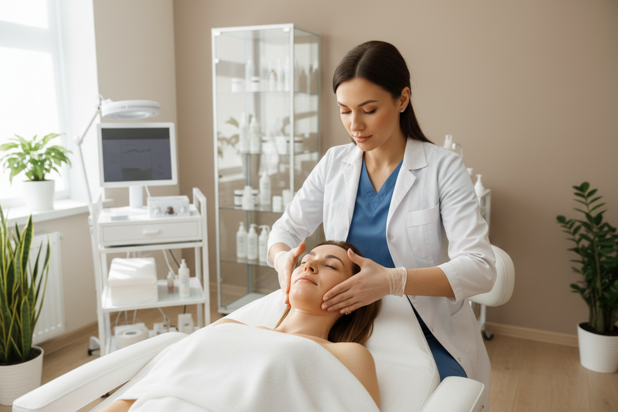 Drenaje facial a una persona reeal y que tenga un doctor/a