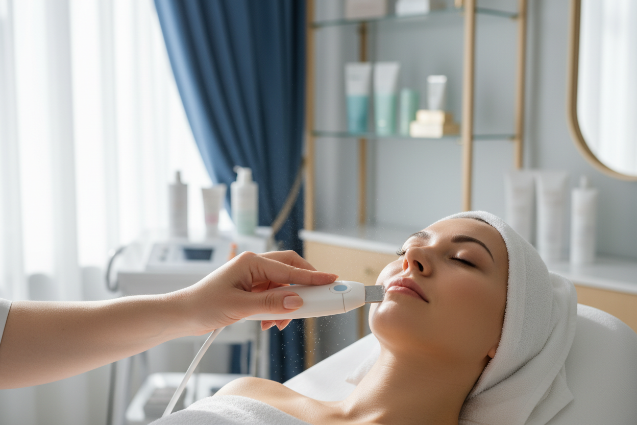 Limpieza facial profunda con ultrasonido