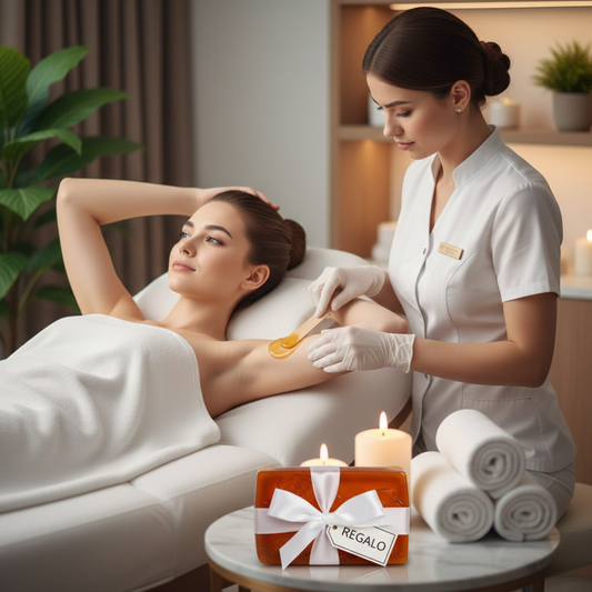 Depilación con cera axilas + Jabón artesanal de miel