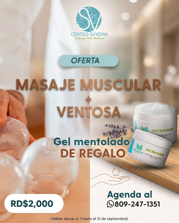 Masaje muscular + Ventosa