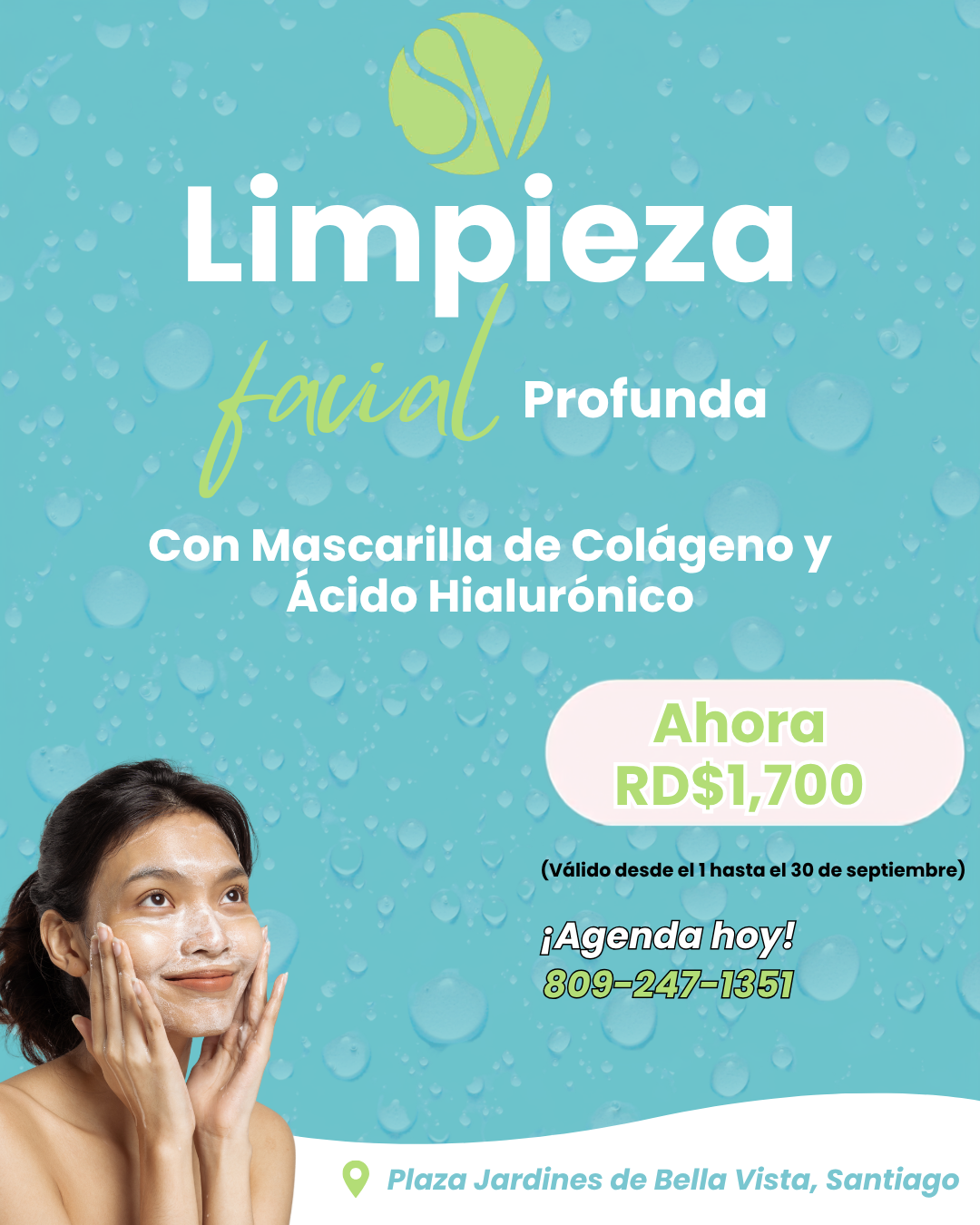 Limpieza Facial Profunda con mascarilla de colágeno y ácido hialurónico