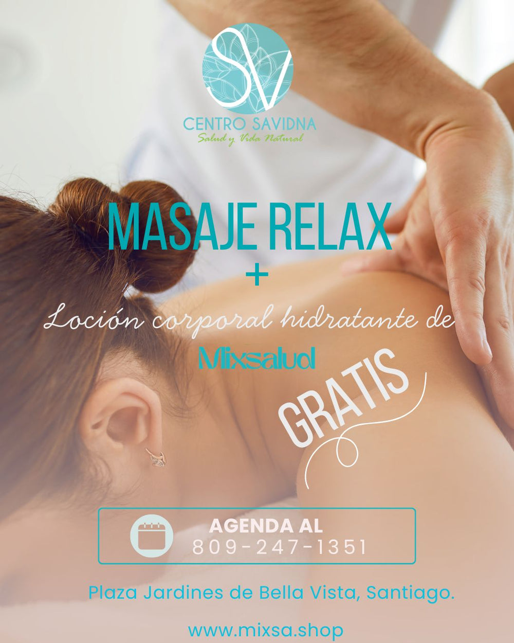 Masaje Relax + loción de regalo