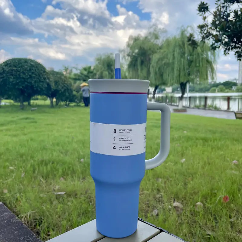Taza de acero con pajilla 40 onz