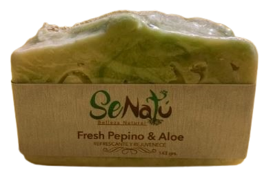 Jabón artesanal fresh pepino y aloe refrescante y rejuvenecedor