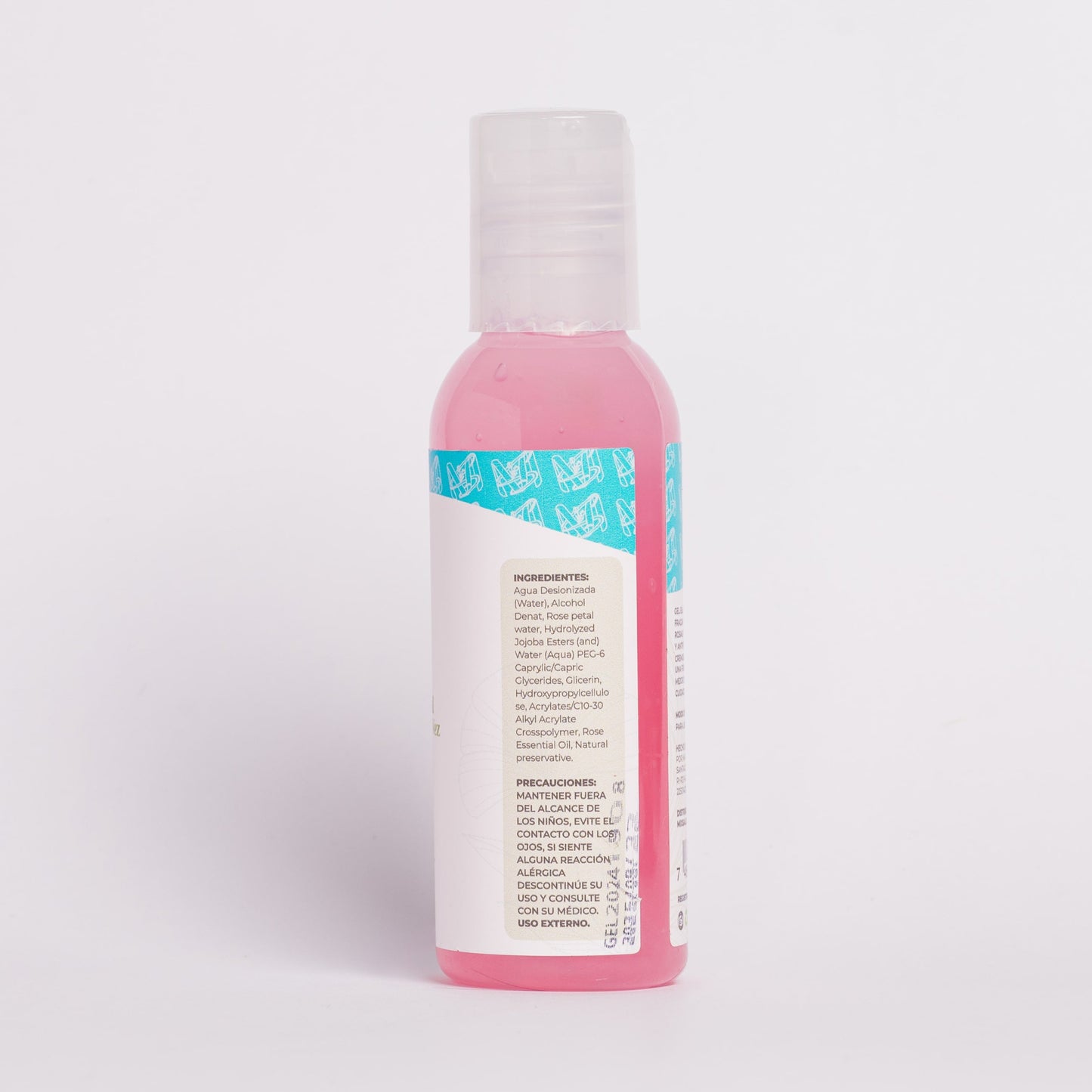 Gel antibacterial de agua de rosas