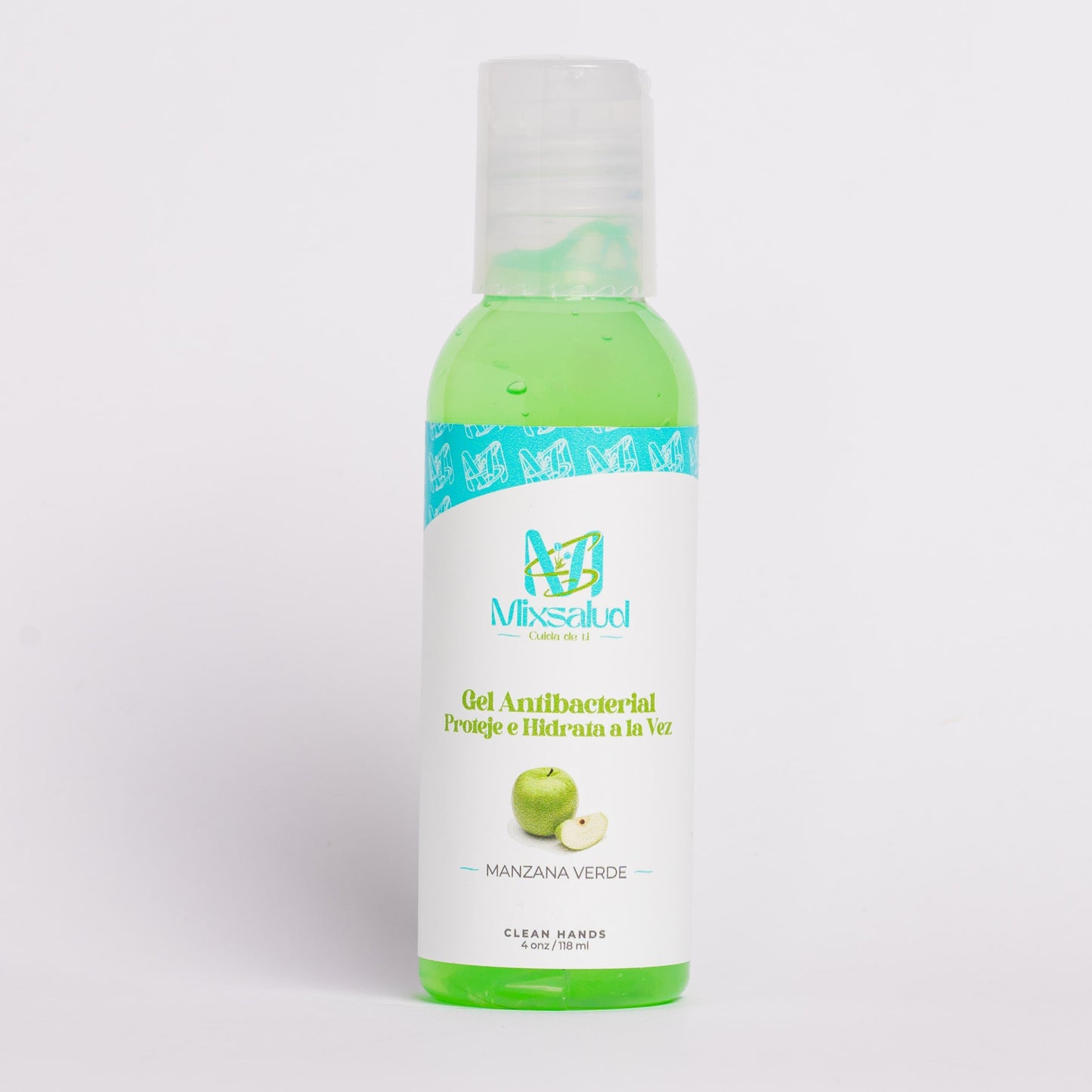 Gel antibacterial de manzana verde