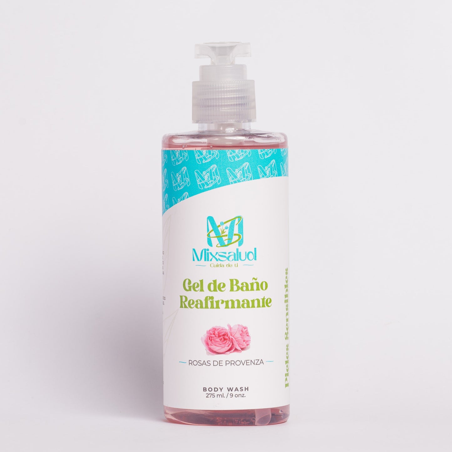Gel de baño reafirmante de rosas de provenza