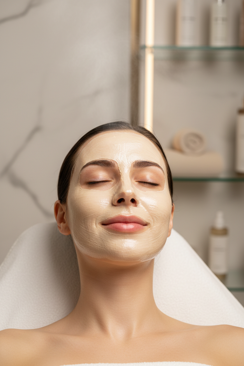 Limpieza facial profunda con mascarilla de efecto bótox