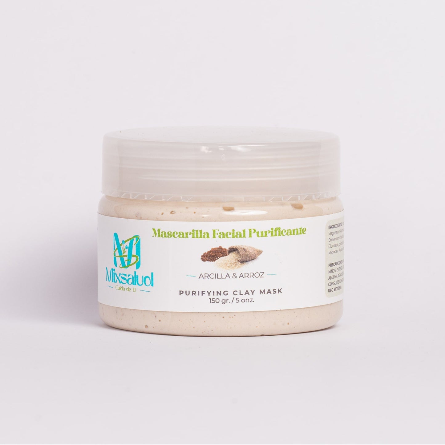 Mascarilla facial de arcilla y arroz